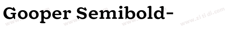 Gooper Semibold字体转换 Gooper Semibold字体转换
